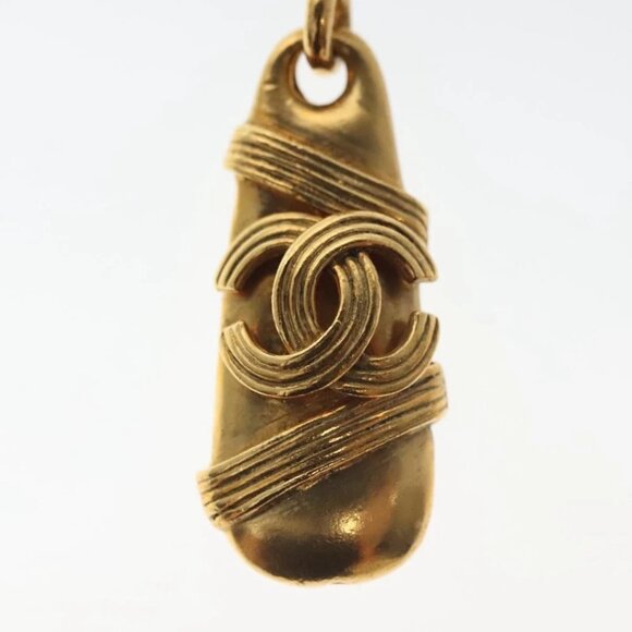 CHANEL COCO Mark Gripoa Earring metal Gold CC Auth BA4542V - Picture 4 of 14